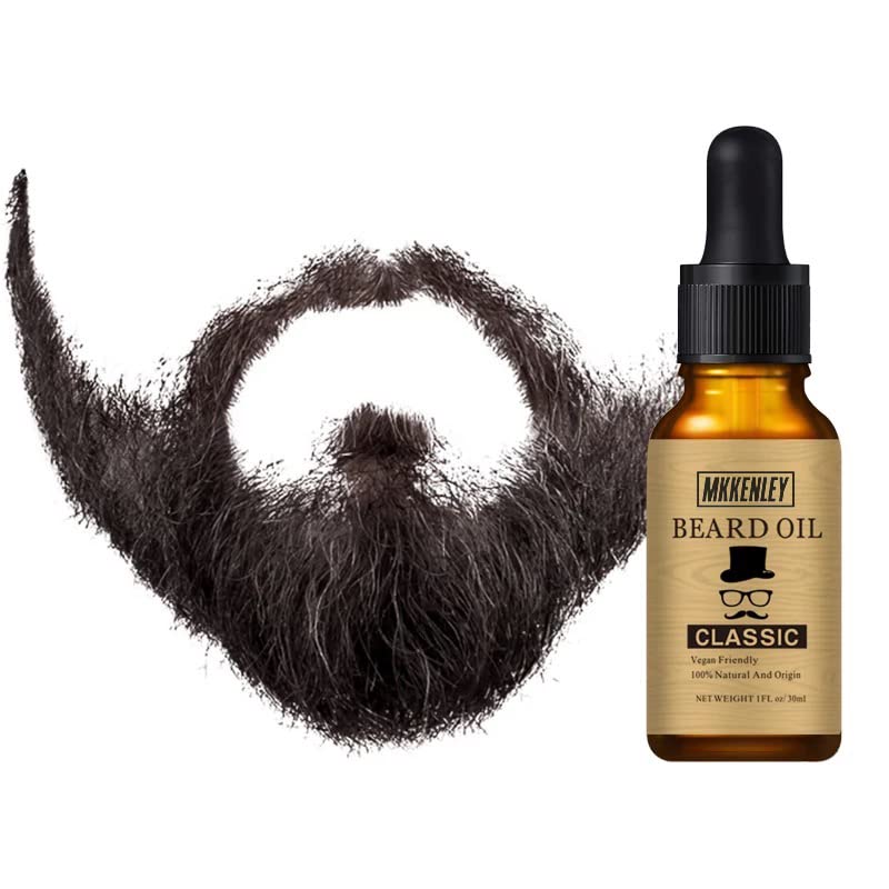 MKKENLEY Best Beard Growth Oil Serum Fast Growing Thicker Mustache Facial Hair Grooming