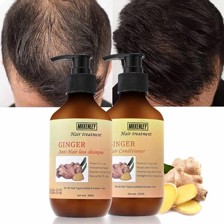 MKKENLEY Anti Hair Loss Ginger Shampoo & Conditioner Set