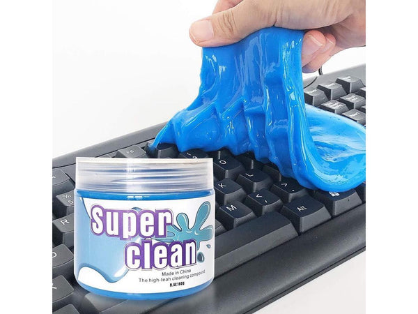 4 PACK- Keyboard Slime Dust Cleaner - Reusable Gel for Phones, Laptops, & More (Blue)