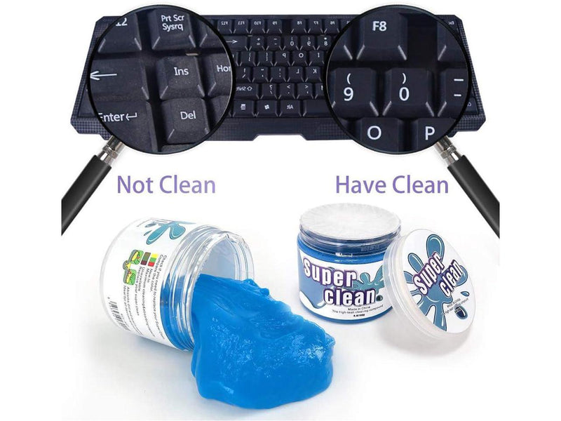 4 PACK- Keyboard Slime Dust Cleaner - Reusable Gel for Phones, Laptops, & More (Blue)